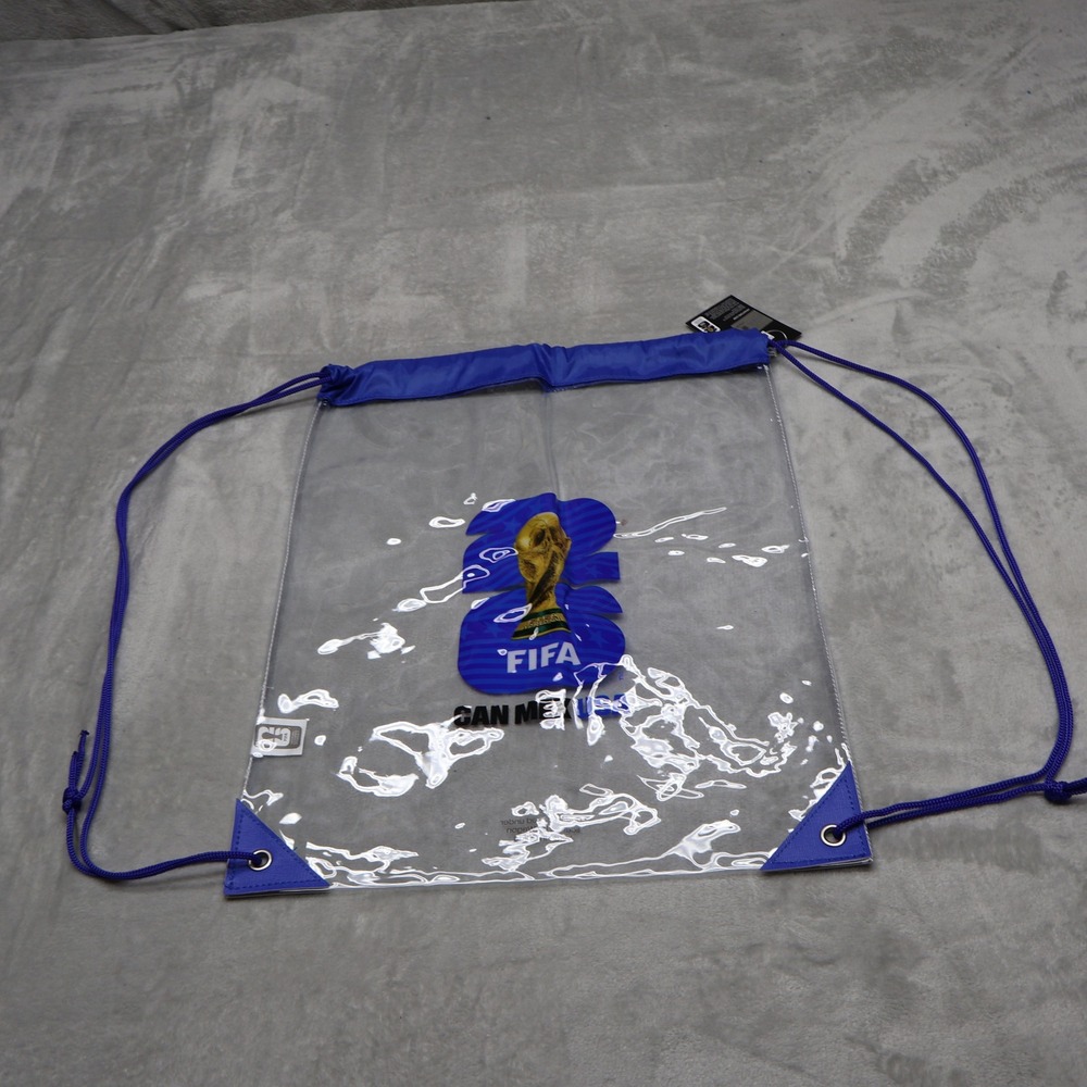 FIFA Drawstring Bag Unisex One Size Blue Clear USA World Cup 2026 Graphic NEW